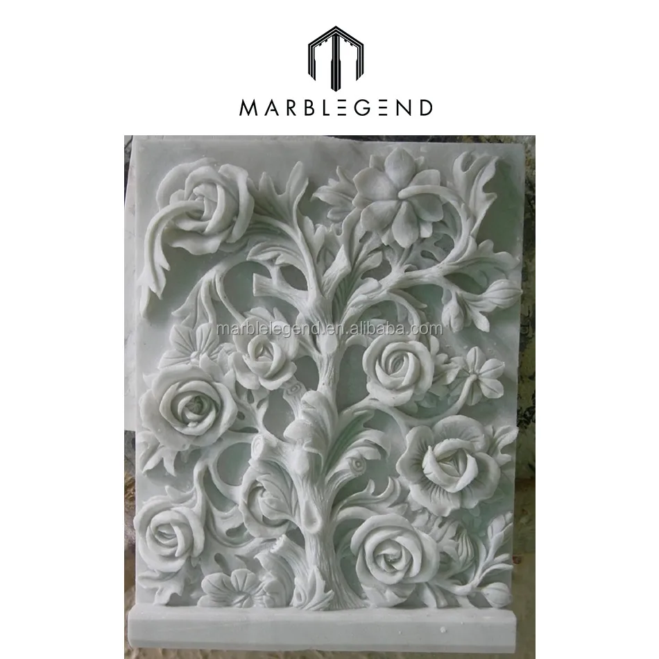 
stone relief flower carving / relief painting 