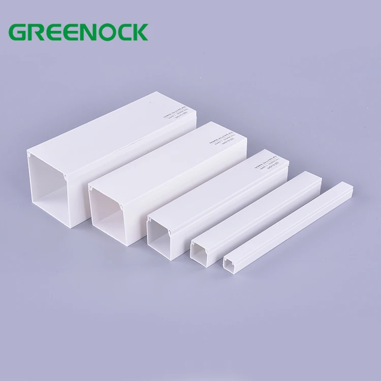 Household pvc electric decorative square cable trunking channel for cable 15x10 16x16 28x14 30x15 40x16 40x25 for nigeria market