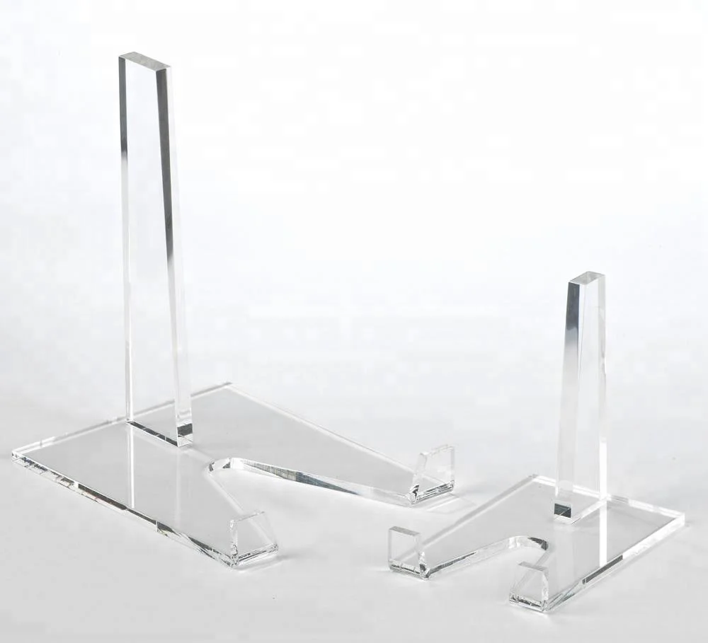 Clear Acrylic Plate Display Stand Transparent Lucite Book Display Holder
