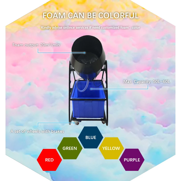 
New Arrival Popular Event Rental Snow Jet Cannon 3000W Pool Party Foam machine 