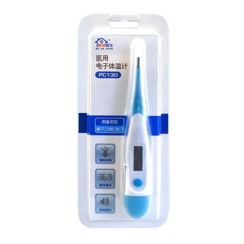 Мягкий зонд водонепроницаемый нетоксичный цифровой термометр для клинического сертификации