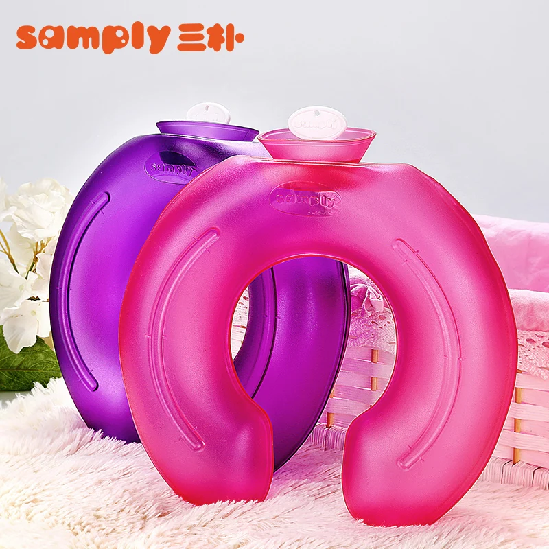 
pvc hot water bottle for neck and custom cover 