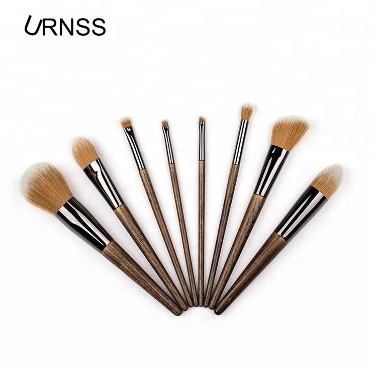 
Makeup your own brand 8pcs makeup brush wooden vegan cosmetics brush set 