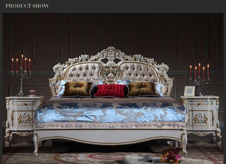 Комфортная тканевая кровать, здоровая королевская роскошная кровать с домашней мебелью, роскошная кровать размера king