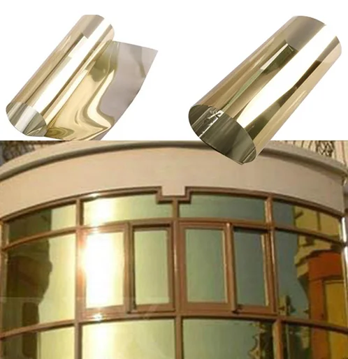 Heat Insulation gold sliver window tint for home membrane thermal building tint film