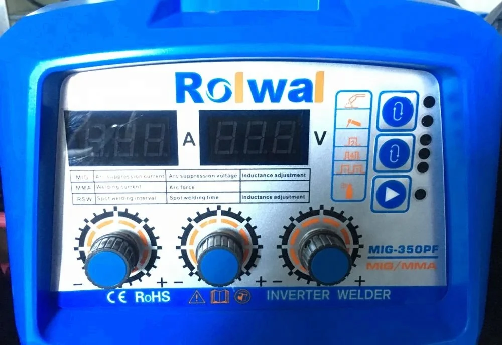 Rolwal 2 в 1 комбо типа для сварки MIG/ММА сварочный аппарат с 3х метровый провод фидер