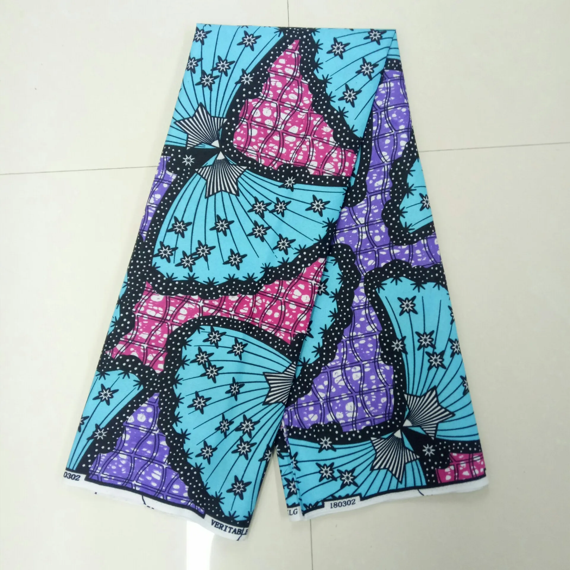 100% polyester african wax print fabric african dress