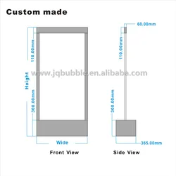 Customized stainless steel frame glass water wall fountain indoor