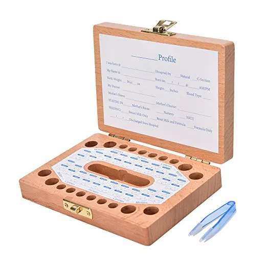 Деревянная коробка для детских зубов для молока в розницу