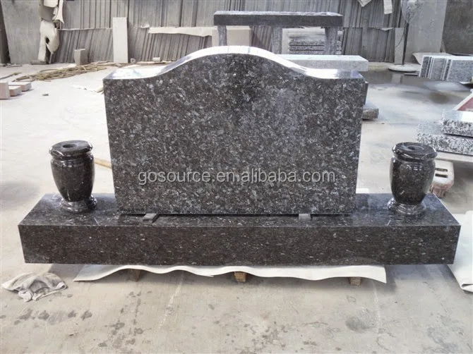 Serpentine blue pearl grave granite headstone for memorial