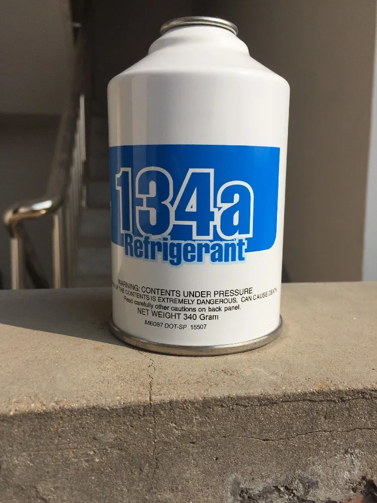 
200g 250g 285g 290g 300g 340g 500g 1000g can packing R134 gas plus AC leak sealer OEM packing high purity 99.9% crescent bottom 
