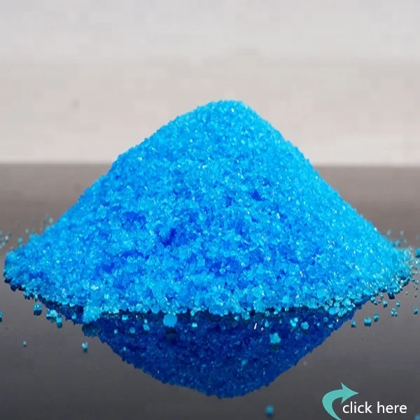 Cu 24% Fertilizer uses blue colour of Copper sulphate pentahydrate crystals