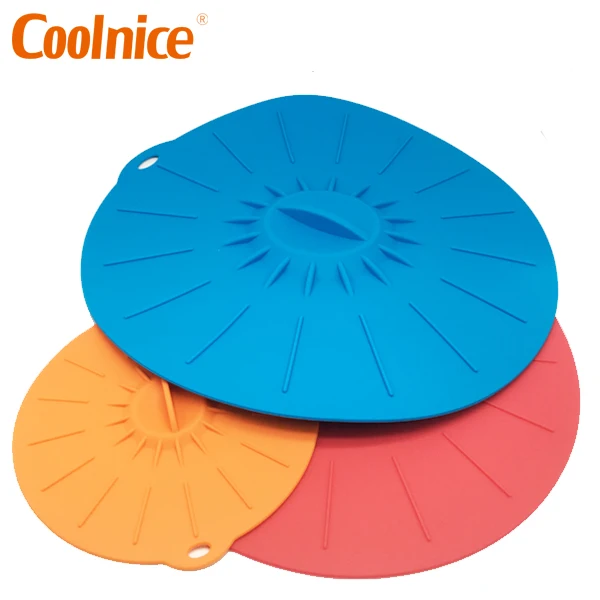 Силиконовый всасывания крышки чаша Пан кастрюля для готовки крышкой герметичное уплотнение крышка