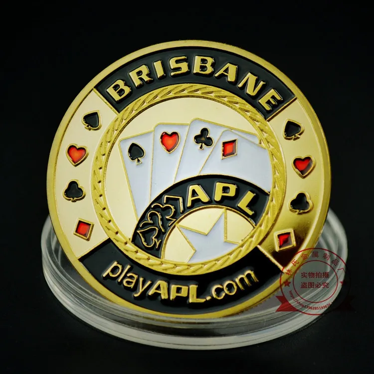 Custom lasvegas nevada poker card protector guard coin