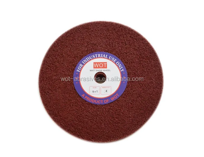 China Manufacture Abrasive Nylon Buffing Non Woven Polishing Wheel For Polishing Stainless Steel