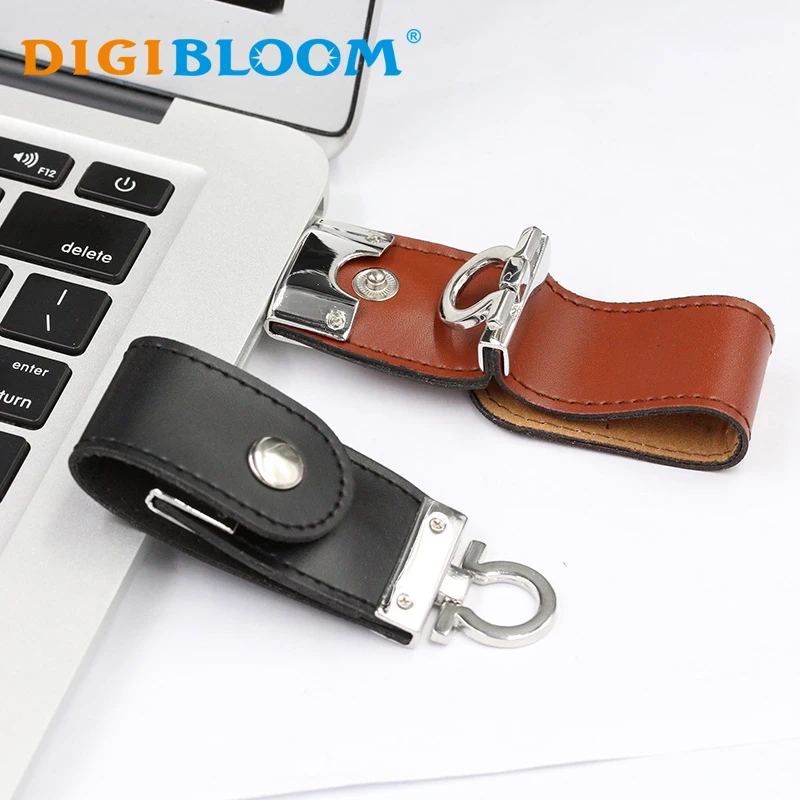 Digibloom Promo Pendrive Leather 2tb usb flash drive ,hot leather usb stick with wholesale price