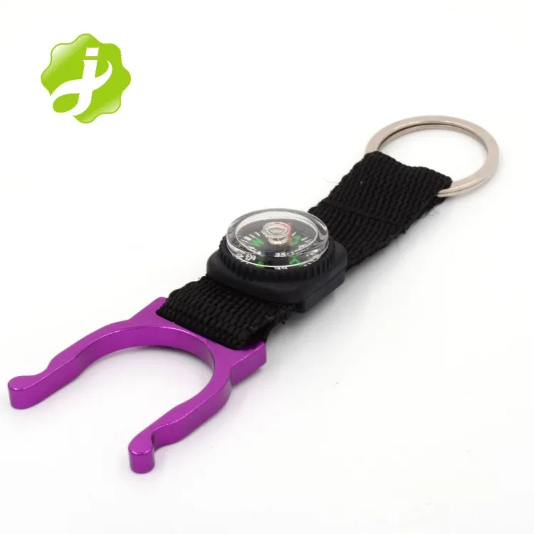 Алюминиевый карабинер с нейлоновым ремешком и полиэфирным держателем для бутылки водой активного отдыха
