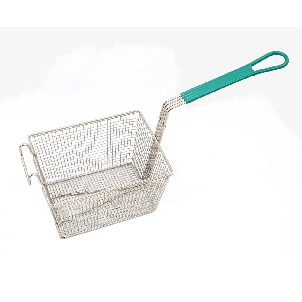 Commerical Kitchen Nickel-plated Metal Wire Mesh Fry Basket