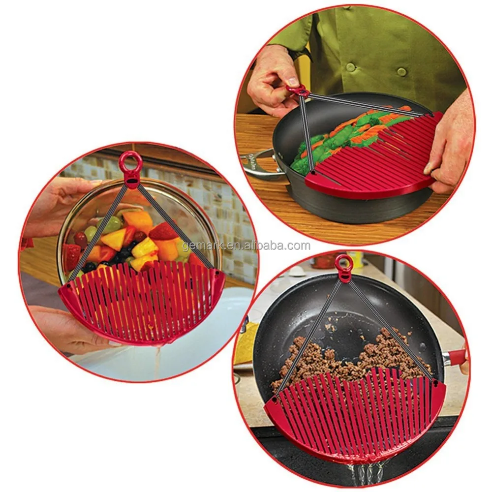 Multifunctional Kitchen Pot Pan Strainer Expandable Strainer Sieve Colander Water Filter Kitchen Accessories cook tool