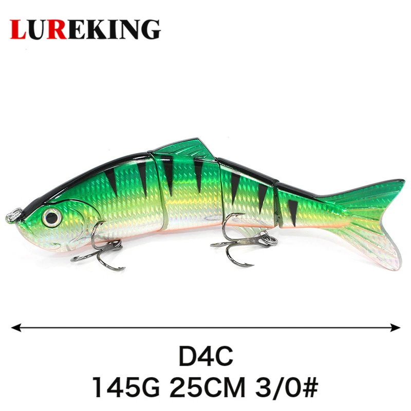 4 Sections Artificial Hard Multi Jointed Fishing Lure 250mm 145g Big Fish Lure Wobbler Musky Saltwater Sectional Fishing Lures