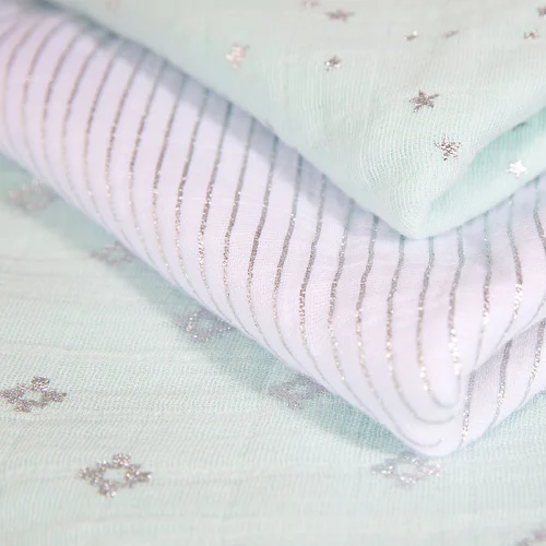 Китайская фабрика, 100% хлопок, муслиновые пеленки с металлическим макияжем, новые принты