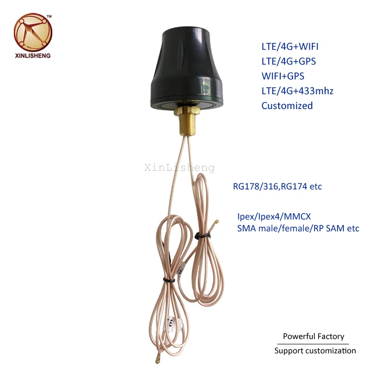 Ipex rg178 1.5m arronna 4g lte antenna with amplifier 2x2 mimo car gps antenne wifi