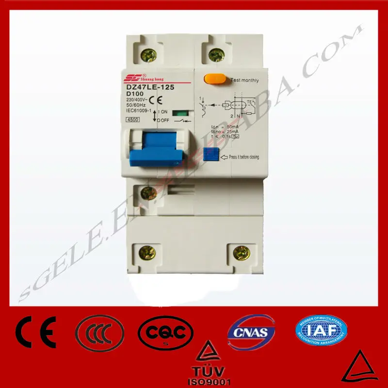220/415 В 1-63amp 10KA elcb NC-100 rccb SGNCLE-100 серии утечки тока на землю rccb УЗО