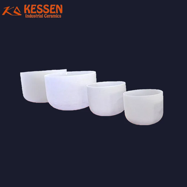 quartz Fused Silica Crucible,Semi-transparent quartz glass crucibles