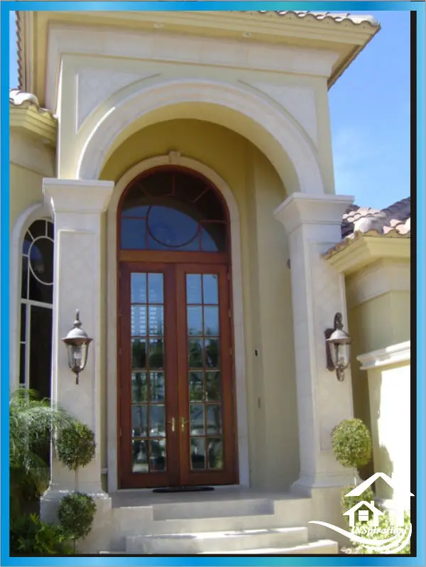 Облицовки входной двери из искусственного камня