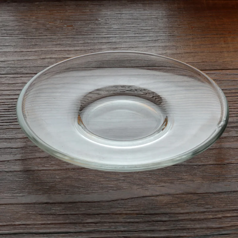 
9cm Diameter Glass Tea Cup Saucer Coffee Mug Saucer 