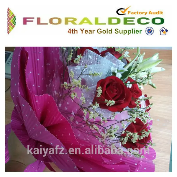 печатный оберточный рифленый лист для упаковки цветок