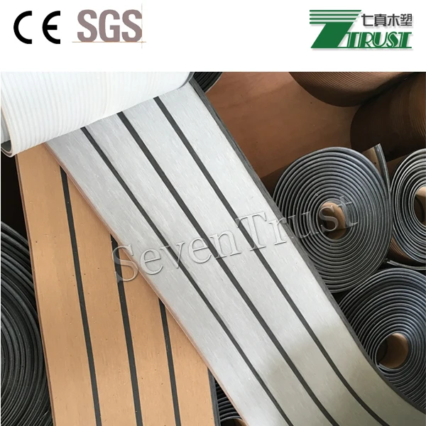 Marine PVC decking synthetic teak boat yacht decking