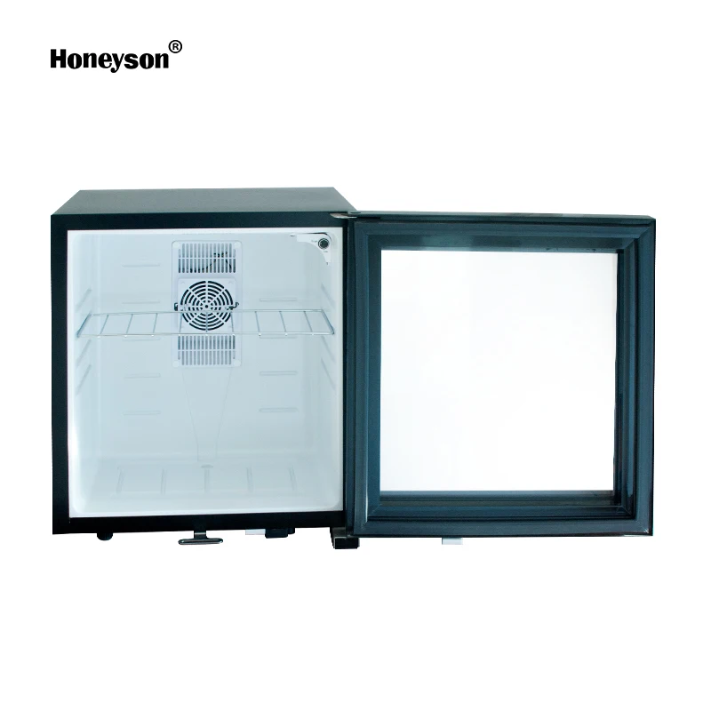 Honeyson top single glass door beverage hotel mini fridge