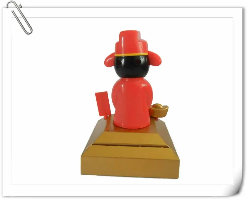 Solar toy moving miniature Buddha figure dashboard decoration