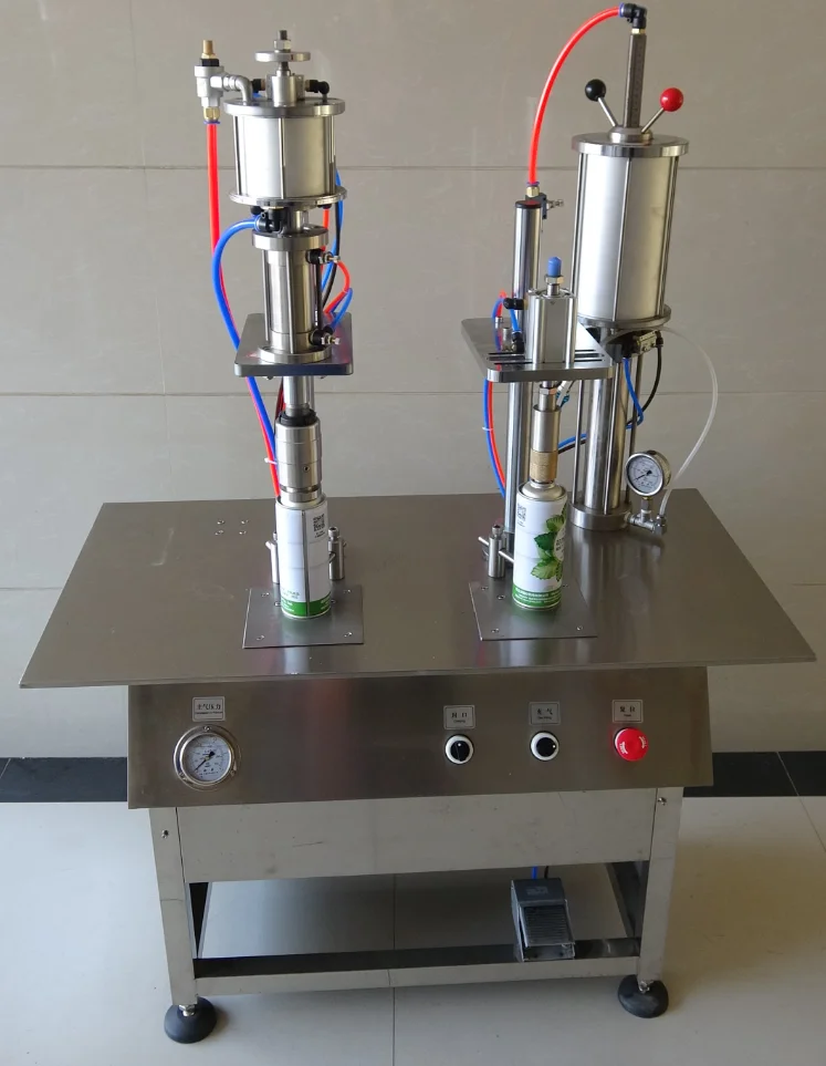 Semi-automatic WD-40 Chain cleaner & degreaser can filling equipment