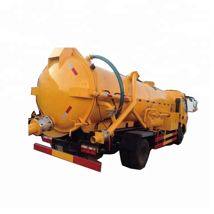 Sewage suction tanker truck 290hp 6 wheel sewer vacuum cleaner tanker truck