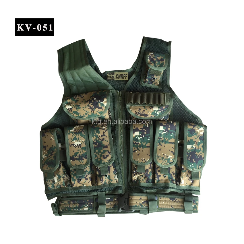Combat Breathable Mesh Vest High Quality Military Equipment Tactical Vest with Holster for Police