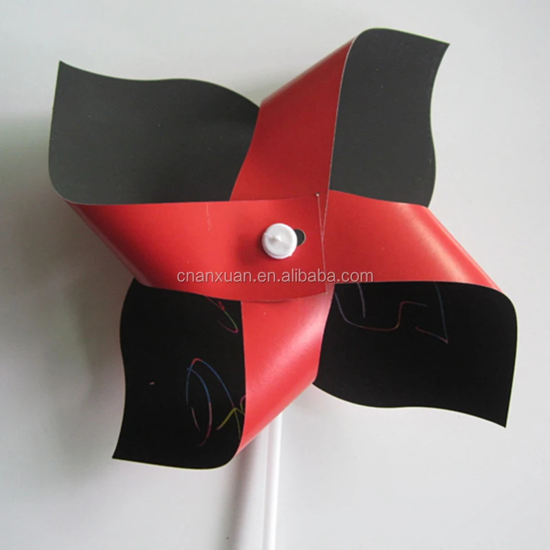 kids education drawing paper scratch card windmill