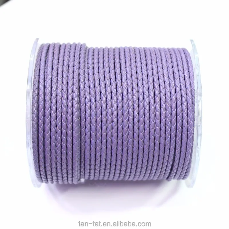 6mm Braded Leather Cord for Necklaces Jewelry and Beads