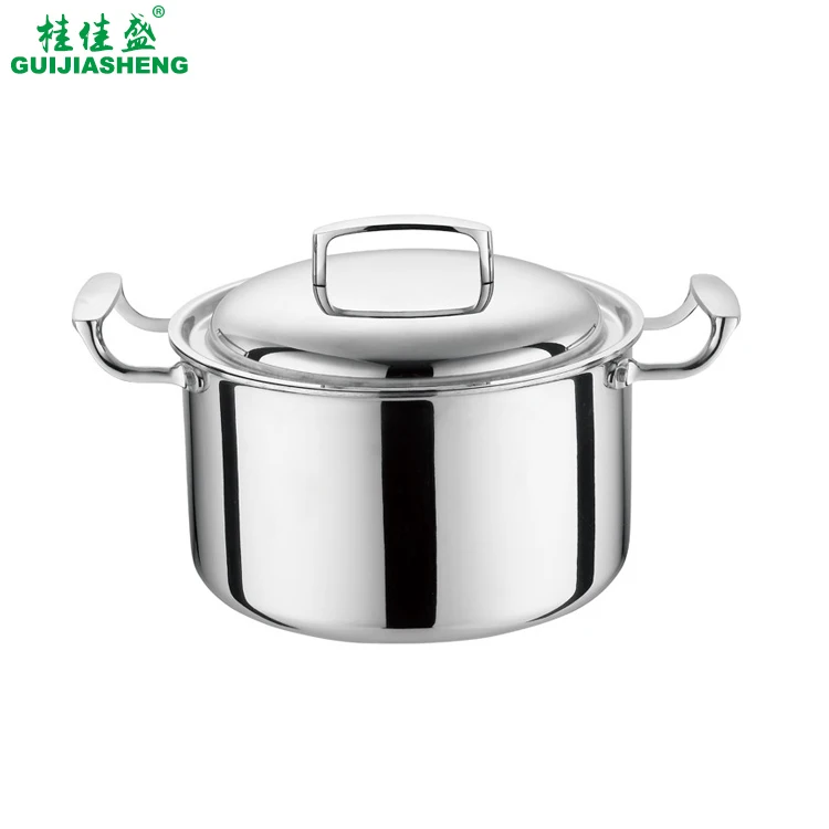 Stainless steel soup stock biryani cooking pot, 304 high quality cookware