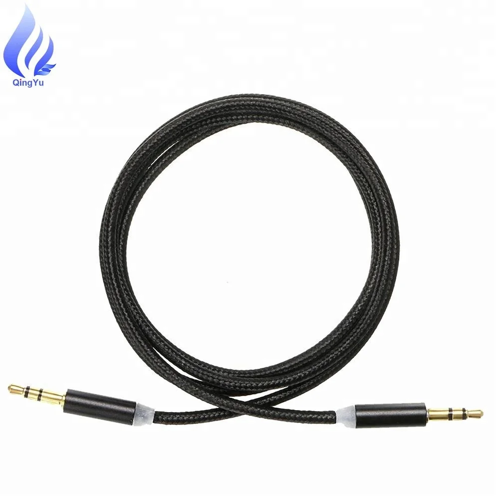 1 Meter Nylon Braided Audio Transmit 3.5Mm Connectors To 3.5Mm Jack Speaker Aux Audio Cable
