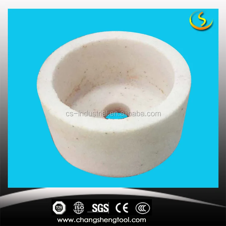 cup size white corundum grinding wheel/bowl type grinding stone