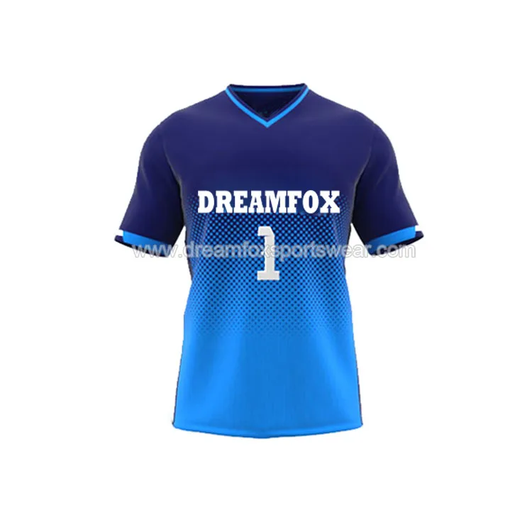 new style custom blue color soccer jersey shirt for athlete,latest football jersey soccer clothing set design your own