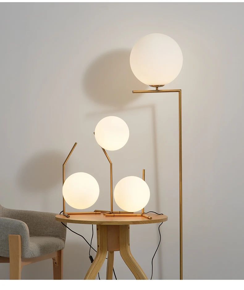 
Luxury decorative gold metal round ball glass fancy hanging pendant lights for shop or living room 