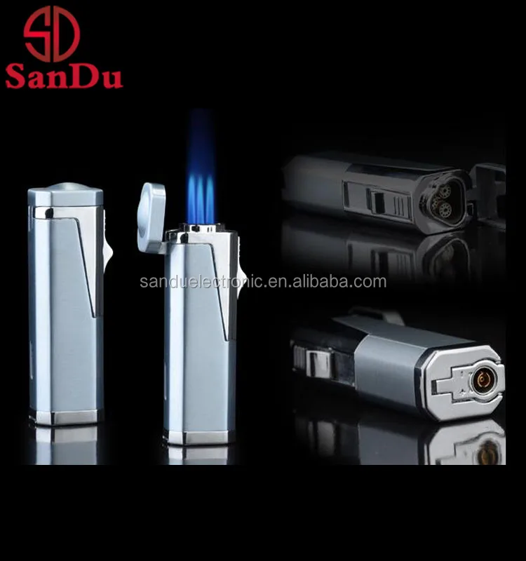 Top10 universal Torch butane gas refill 3 jet flame tobacco pipe cigar lighter