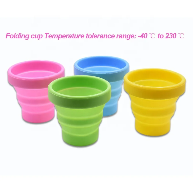 Medical Women Silicone Menstrual Foldable Sterilizer Collapsible Cup Easy to Carry Out Travel Drinking Water Cup Menstrual Cup