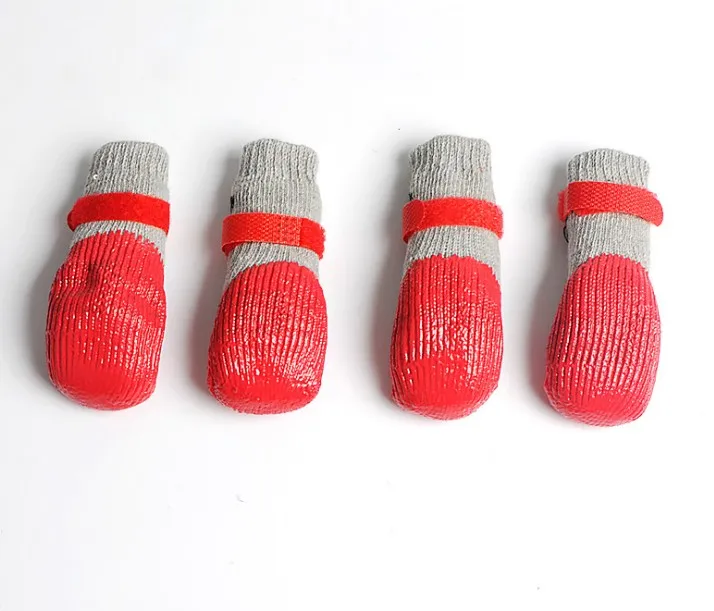 
4pcs No Slip Dog Shoes Rain Wear Waterproof Non-slip shoes and socks Paw Protector Outdoor Sock for Medium Large Dogs 