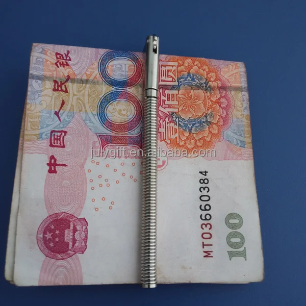 
gold silver black money clip with spring 