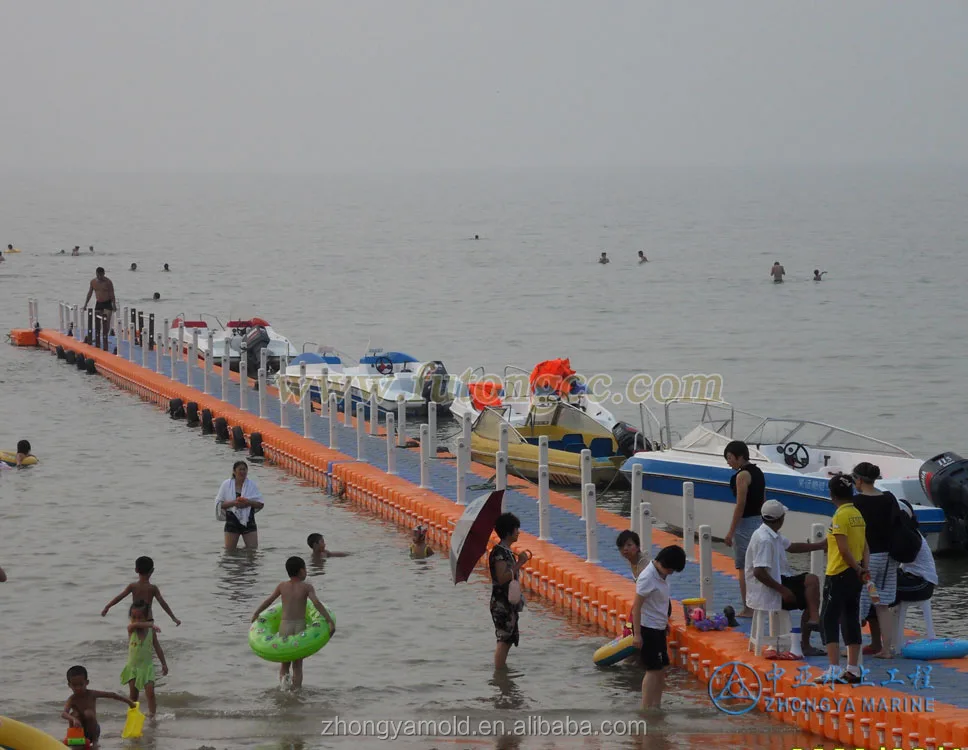 Floating bridge plastic pontoon