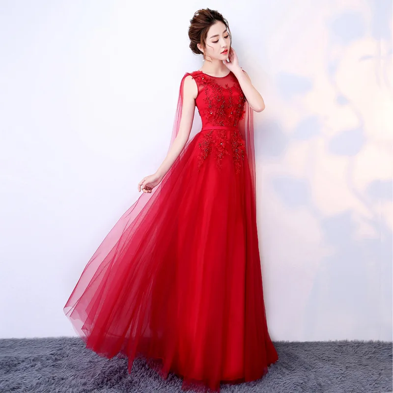 
Q029 Red Lace mother of the bride evening Dress Big Arms bohemian style mother of the bride dress 